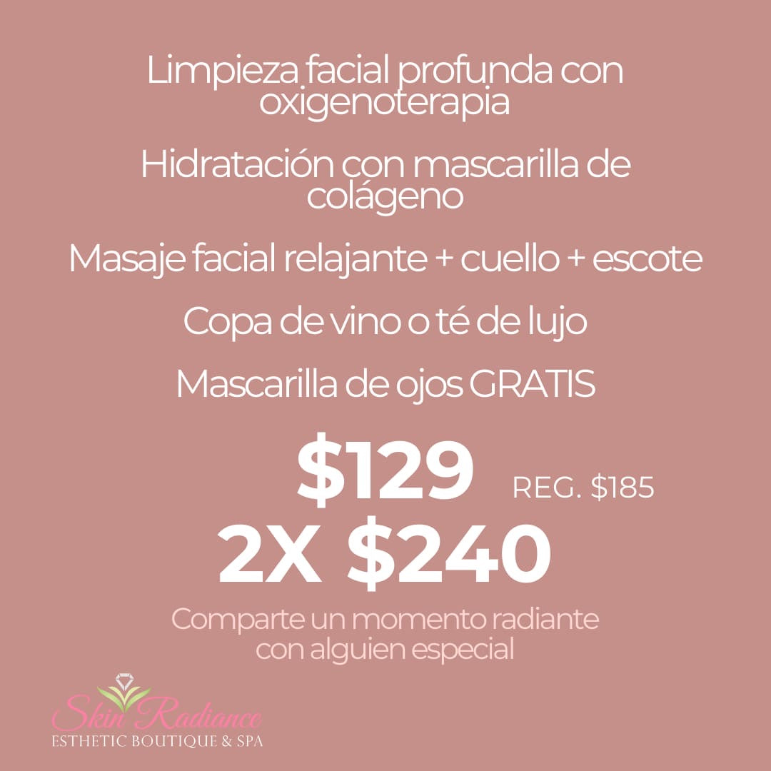 Deep facial cleansing with oxygen therapy