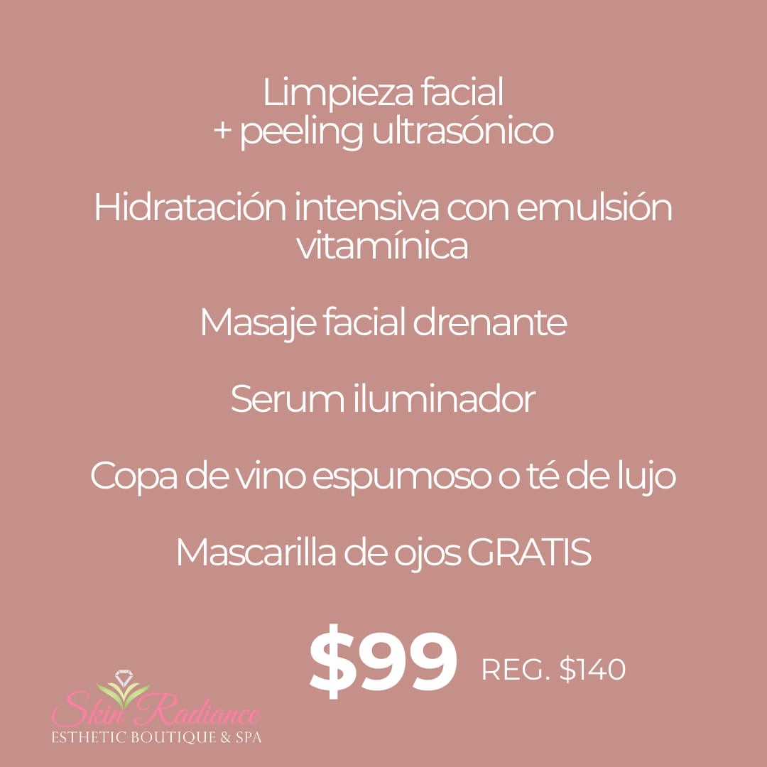 Facial cleansing with ultrasonic peeling